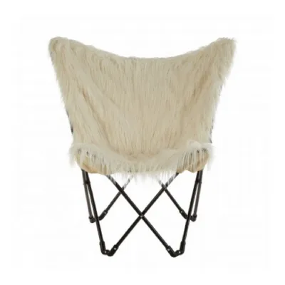 Faux Fur Butterfly Chair