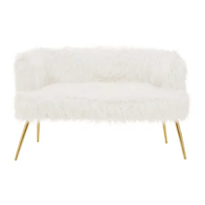 Gold Leg End of Bed Sofa