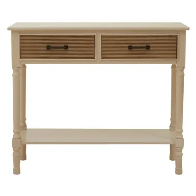 White Two Drawer Shaker Console