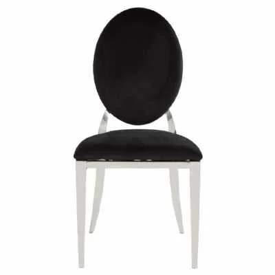 Sarita Stackable Silver Finish Dining Chair