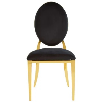 Contemporary Stackable Gold Finish Chair