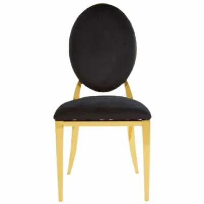 Sarita Stackable Gold Finish Dining Chair