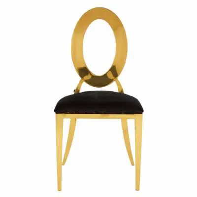 Sarita Stackable Gold Frame Dining Chair