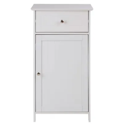 Coastal Style White Storage Cabinet