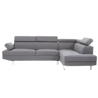 Hanover Grey Linen Corner Sofa
