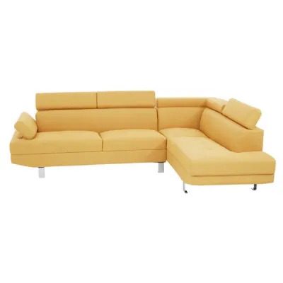Hanover Yellow Linen Corner Sofa