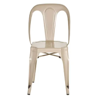 Modern Industrial Champagne Metal Chair