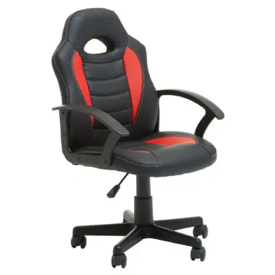 Black and Red Swivel Gaming Chair