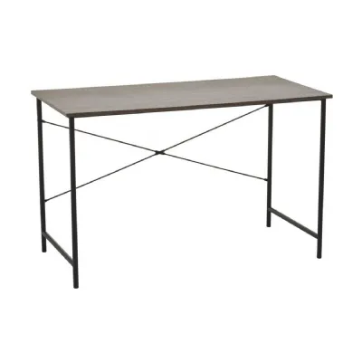 Dark Oak Rectangular Industrial Style Desk