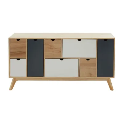 Scandi Style Two Tone Six Drawer Chest