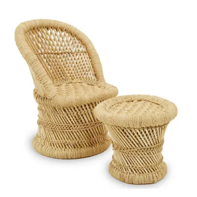 Rowan Bamboo Child's Chair And Stool