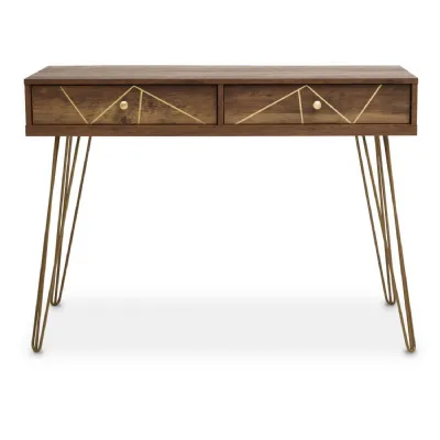 Mid Century Modern Geometric Design Console Table