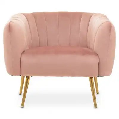 Larissa Pink Velvet Chair