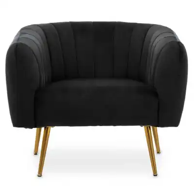 Larissa Black Velvet Chair