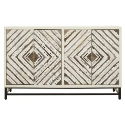 Lombok Wood Pattern Door Sideboard