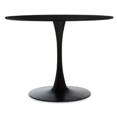 Laila Small Black Round Dining Table