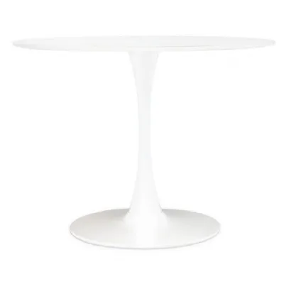 Small White Round Dining Table