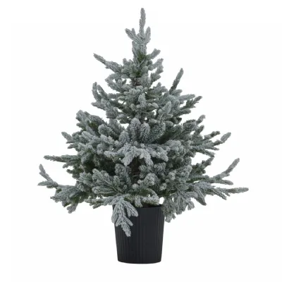 Snowy Forest Fir PreLit Led 300L Christmas Tree In Pot