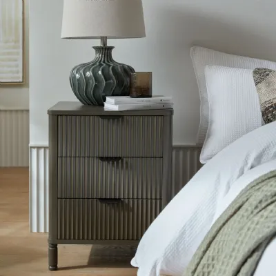 Reed Collection 3 Drawer Bedside Table