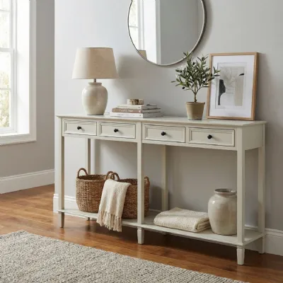Belmont Collection 4 Drawer Console