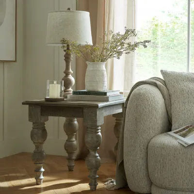 Seraphia Table Lamp With Edged Linen Shade