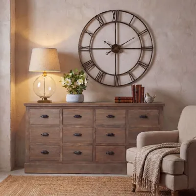Lunel Glass Orb Table Lamp With Edged Linen Shade