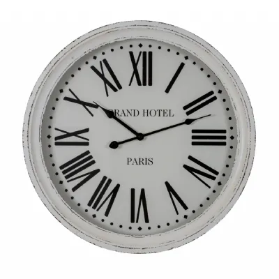 Hotel Paris White Clock With Glass