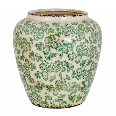 Large Green Clover Olpe Vase