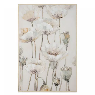 Poppy Meadow Handpainted Canvas in Frame