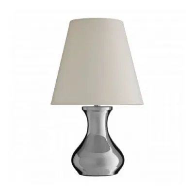 Contemporary White Chrome Droplet Lamp