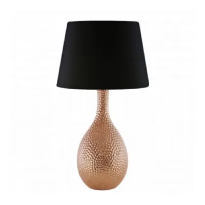 Copper Hammered Base Table Lamp