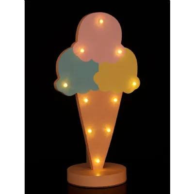 Ice Cream Cone Led Kids Table Lamp
