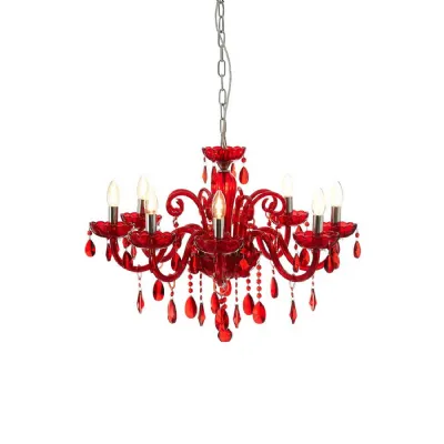 Boutique Translucent 8 Candle Bulbs Chandelier