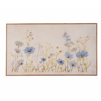 Wildflower Meadow Hand Painted Canvas in Frame