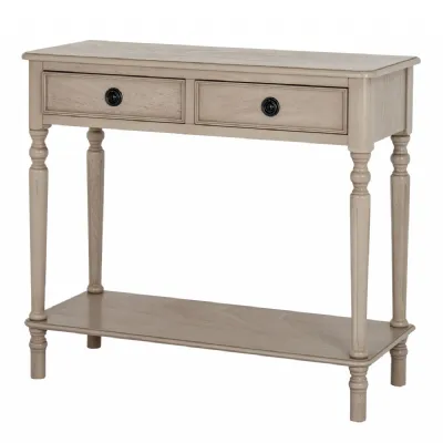 The Rowan Collection 2 Drawer Console Table With Shelf
