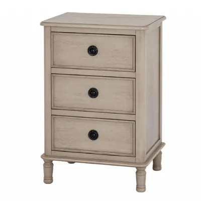 The Rowan Collection 3 Drawer Bedside Table