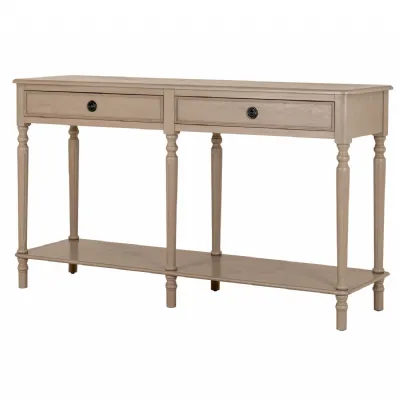 The Rowan Collection 2 Drawer Large Console With Shelf
