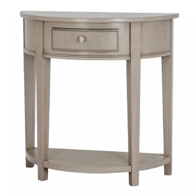 The Emile Collection 1 Drawer Half Moon Console Table