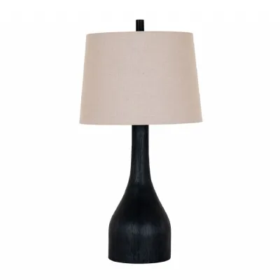 Brompton Table Lamp With Grey Linen Shade