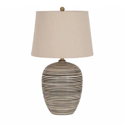 Harbour Ceramic Table Lamp With Linen Shade
