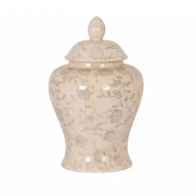 Large Grey Aster Ginger Jar