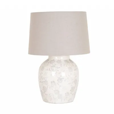 Grey Aster Ceramic Pot Lamp
