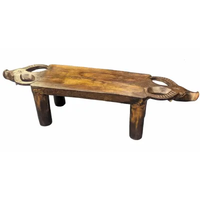 Double Bull Head Stool 102cm