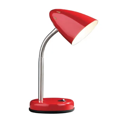 Red Flexible Desk Lamp With EU Plug