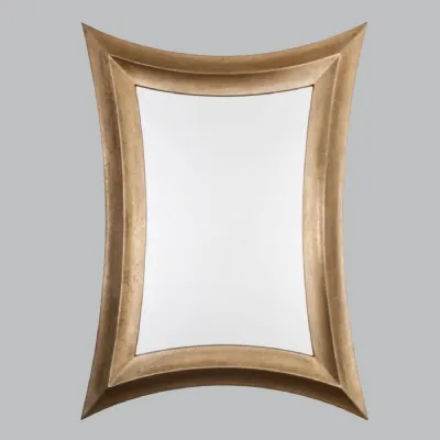 Distressed Bronze Wall Mirror with Leaf Finish