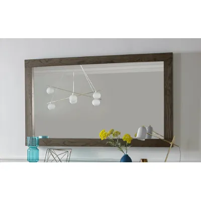 Large Dark Oak Rectangular Wall Mirror