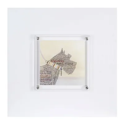 Contemporary Wide Framed Scottie Word Wall Art