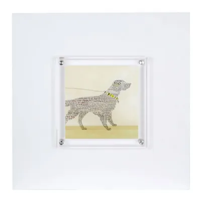 Contemporary Wide Framed Labrador Word Wall Art