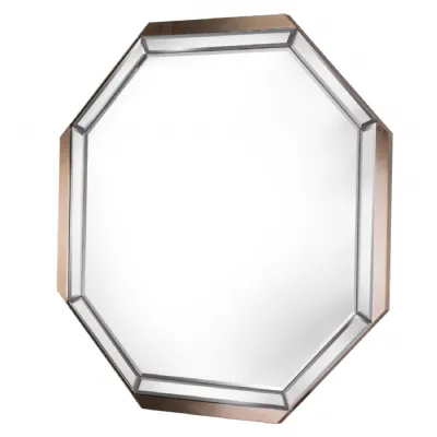 Brass Metal Octagonal Wall Mirror