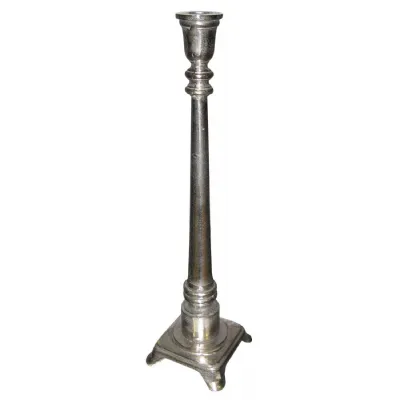Aluminium Pillar Candle Holder (Rough Polish Finish) 48cm
